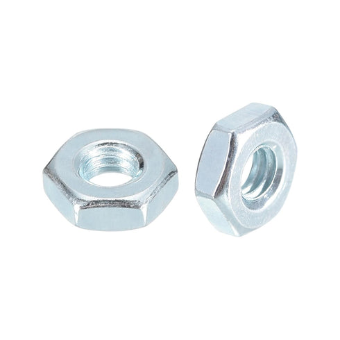 Hex Nuts (1/4"-28) 100Pcs: Carbon Steel Fine Thread Zinc Plated Hexagon Nut Hardware for DIY Home Repair