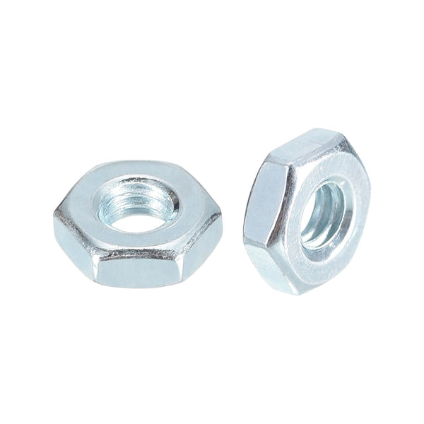 Hex Nuts (1/4"-28) 100Pcs: Carbon Steel Fine Thread Zinc Plated Hexagon Nut Hardware for DIY Home Repair