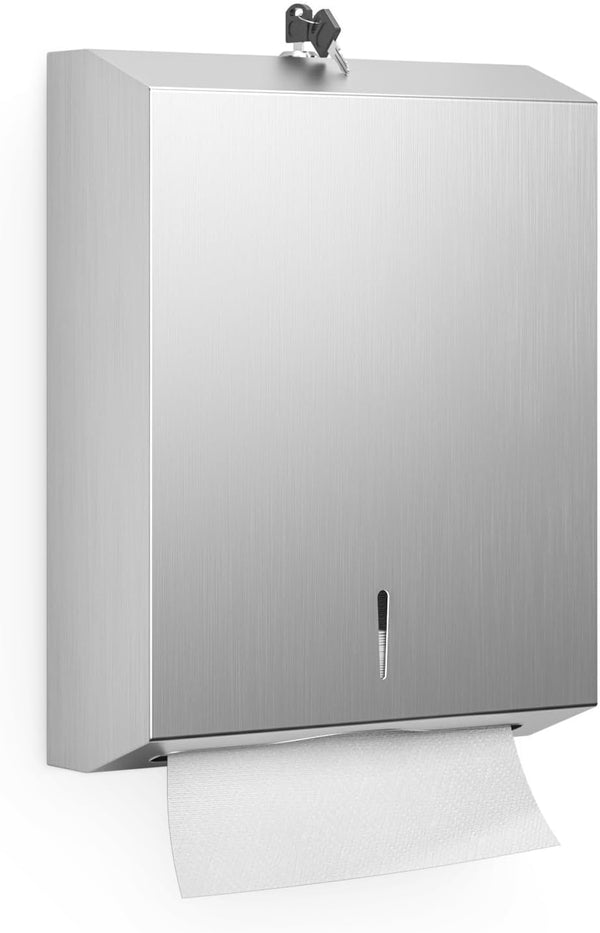 Paper Towel Dispenser Wall Mount Commercial, Stainless Steel Hand Towel Dispenser with
