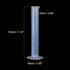 uxcell Plastic Graduated Cylinder, 50ml Measuring Cylinder, Test Tube Beakers, 2-Sided Metric Marking, Clear Hex Base for Lab Home 10Pcs