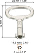 PATIKIL Key Shape Socket Spanner Key, 3 Pack Electrical Cabinet Gas Water Meter Switch Key for 0.45"x0.2" Panel Lock,