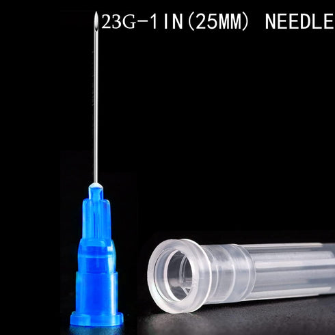 100Pack 23Ga 1Inch/25mm Dispensing Needle Accessories, Individually Sealed Disposable Lab Supplies