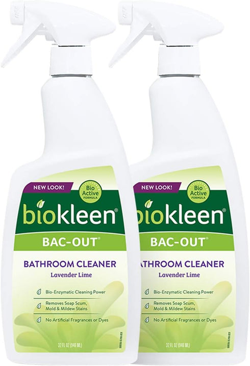 Biokleen Bac-Out Natural Bathroom Cleaner - 2 Pack, Enzyme Professional Strength Eco-Friendly Cleaner