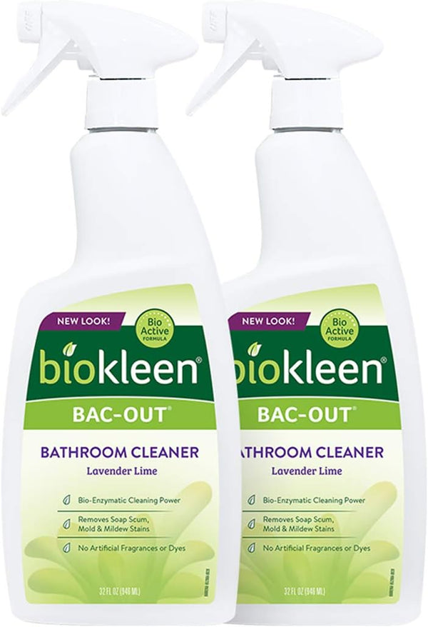 Biokleen Bac-Out Natural Bathroom Cleaner - 2 Pack, Enzyme Professional Strength Eco-Friendly Cleaner