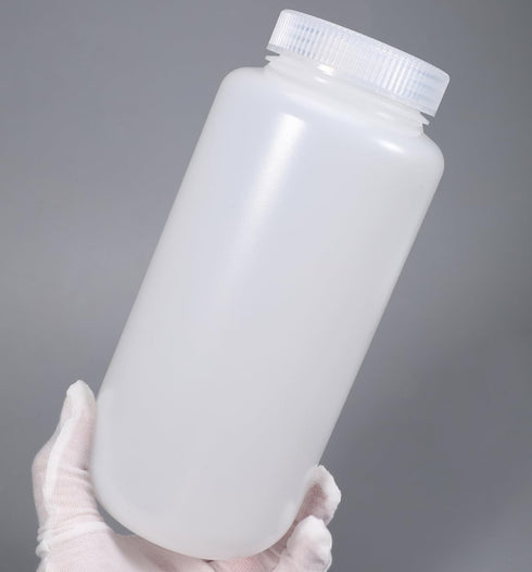 33.8 oz Wide Mouth Lab Reagent Bottle, Laboratory Grade Chemical Container, 2 Pcs