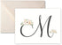 All That Glitters Invitations Womens Personalized Stationary Folded Note Cards - Monogram Gift for Women, Set