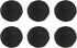 A29 Set of 6 Iron Clavos Decorative Nails, Round Pyramid Decorative Bolt Heads, Natural Black Iron Finish