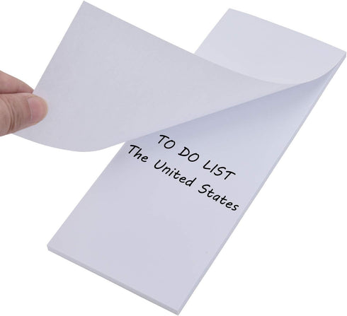 Rissetree 10 Pack 50Sheets 3.5"x8.5" Plain Notepads-Memo Pads-Scratch Pads-White Blank Writing Pads for Concession