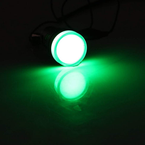 uxcell 4Pcs Green Indicator Light, AC/DC 110V, 22mm Panel Mount for Electrical Control Panel