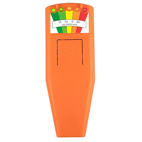 LED EMF Meter Portable Counter, Magnetic Field Detector for Ghost Hunting Paranormal Equipment Tool - Orange