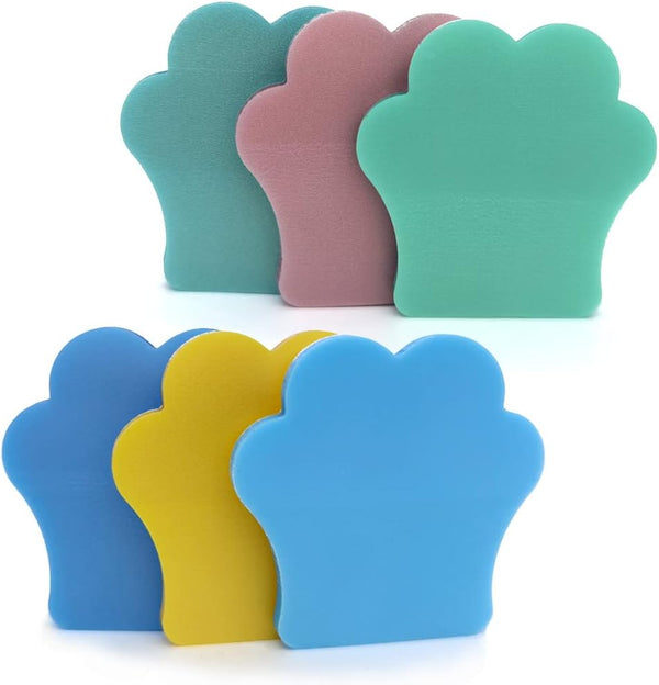 Transparent Sticky Notes for Women, Cute Colorful Paw Print, See Through Sticky Notes, Set 6 Pack