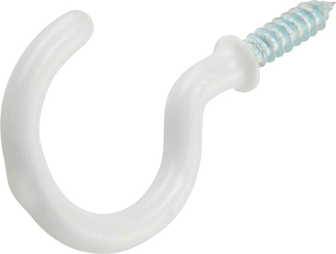 Hardware Essentials Cup Hook, White, 3/4"