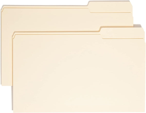 Smead File Folder, 1/3-Cut Tab, Right Position, Legal Size, 100 per Box