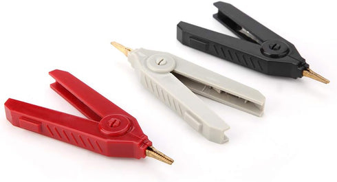 Clips, P2004 3Pcs Copper Gold Plated Kelvin Test Clip, 20A