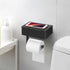 Toilet Paper Holder with Shelf,Flushable Wet Wipes Dispenser for Bathroom,Toilet Paper Holder with Storage, Stainless