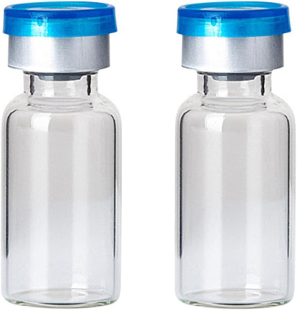 10 Pcs 10ml Glass Bottles, Sterile Transparent Vials, Lab Sample Vials with Flip Off Cap
