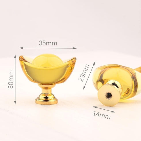 VIGANI knobs,4Pcs Cute Drawer Pulls,Cabinet Door Cupboard Crystal Glass Cabinet Knobs,Pull Handle with Screw,Drawer