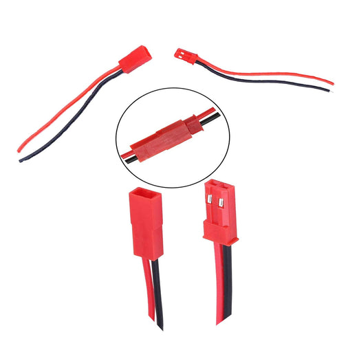 JST 2 Pin Male Female Connector, 22AWG Red Black Wire, 5.9inch for RC Plane Battery, 25Pair RC Connector Cable