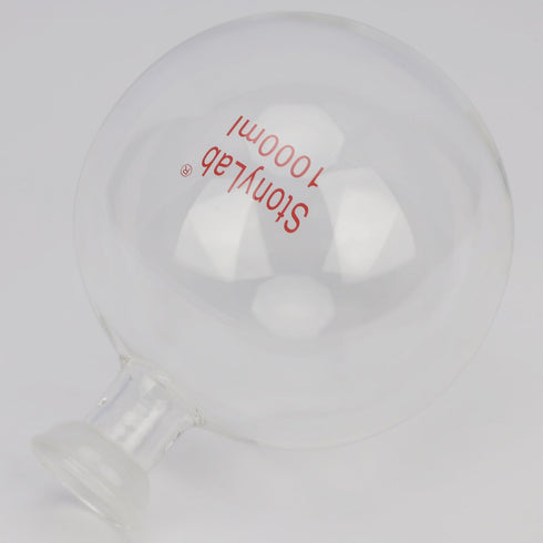 stonylab Spherical Joint Round Bottom Receiving Flask, Borosilicate Glass with 35/20 Ground Joint, 1000 ml
