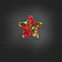 bisibuy Poinsettia Flowers Night Lights Plug Into Wall Red Green LED Nightlights with Dusk-to-Dawn Sensor Automatic