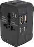 Worldwide All in One Travel Adapter, Universal Plug with 2.1A Dual USB Charging Ports for Asia, Europe, UK, AUS, USA