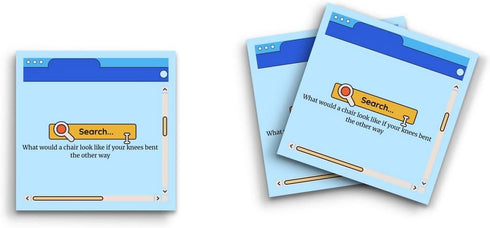 Butler in the Home Sticky Notes - 12 Pack 3"x3", Cute Funny Note Pads, What Would A Chair Look Like If Your Knees Bent