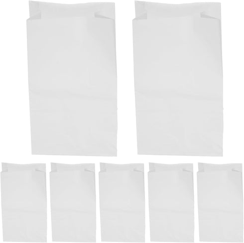 50pcs Kraft Paper Sandwich Bags Greaseproof White Food Packaging Bags Produce Takeout