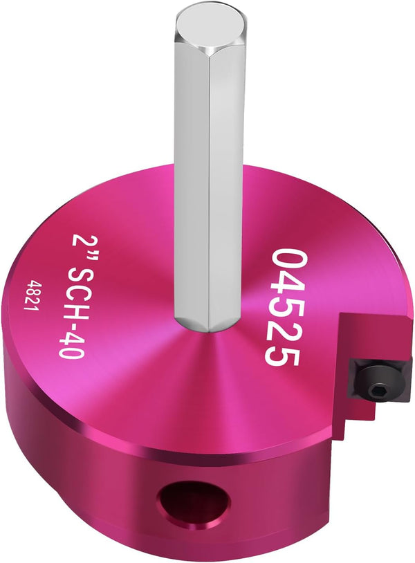 PVC Fitting Saver 2-Inch Head, PVC Reamer with 3/8-Inch Hex Shaft for Sch.40 PVC CPVC ABS Fitting