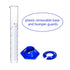 Thick Glass Graduated Cylinder, Measuring Liquid Lab Cylinder with Anti-falling Base and Bumper Guards (50ML)
