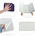 Large Beige White Cork Board 28"x16" with 50 Push Pins & Sticky Notes, Self-Adhesive Bulletin Board for Home & Office