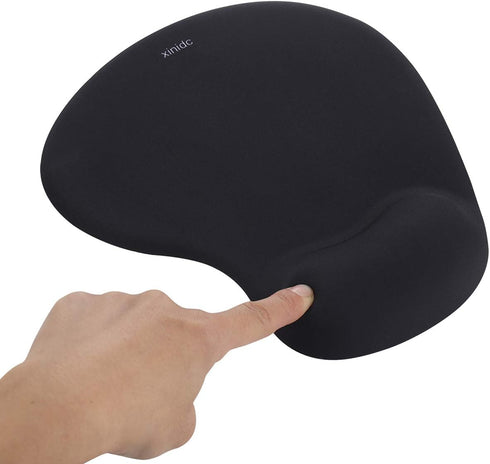 Ergonomic Computer Mouse Pad with Wrist Rest Support, Non-Slip PU Base for Pain Relief at Home Office