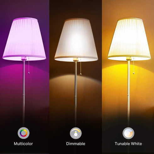 Kasa Smart Light Bulbs, Full Color Changing Dimmable, A19, 9W 800 Lumens, Compatible with Alexa, 4 Count
