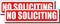No Soliciting Sign, Two Pack Stickers for Door or Window, Small Vinyl Decal Signs for Home Office Business