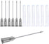 100 Pack 22Ga 1Inch/25mm Disposable Lab Needle Accessories with Cap, Individually Sealed Wrapped