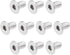 uxcell 80Pcs M3x6mm Flat Head Machine Screws, Inner Hex Screw 304 Stainless Steel Fasteners Bolts