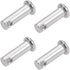 uxcell 8mm X 25mm Single Hole Clevis Pins - 304 Stainless Steel Flat Head Link Hinge Pin, 4Pcs