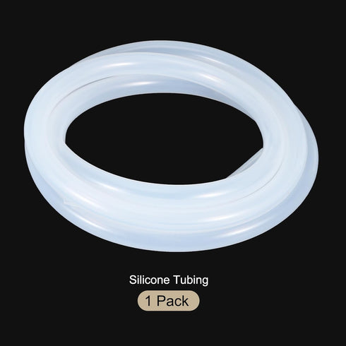 6.6ft Clear Silicone Tubing 3/8" ID x 9/16" OD, 10mm x 14mm Industrial Plastic Hoses for Pump Siphoning Irrigation