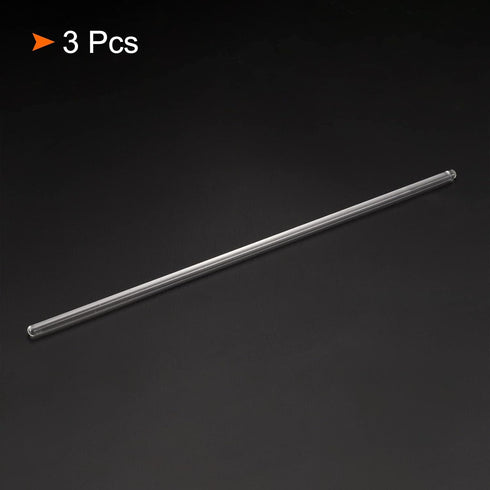 MECCANIXITY 3.3 Borosilicate Glass Stick, 9.84" Length, 5mm Dia Stir Rod Mixing Tools for Lab Kitchen (3Pcs)