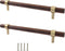 Piutouyar 2 Pcs Walnut Cabinet Pulls,160mm/6-1/4 inch Hole Center Wood Drawer Handle Pulls,