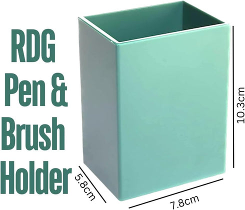 RDG Light Green Plastic Cute Pen Holder | Rectangular Shape Pen Box | Desk Organizer for School, Home, Stationery