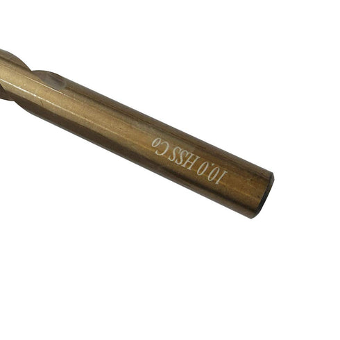5Pcs M35 Cobalt Drill Bits 10mm HSS Twist Jobber with Straight Round Shank for Drilling Hard Metal, Stainless Steel,