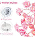 LenoRis 24 Table Lamp Rose Flower Desk Tree Lamp with Warm White LED Lights USB/Battery Operated Gift for Women Teens