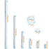 DIY Lamp Repair Hardware Assortment of Hardware with 12"Lamp Pipe Nipples, 24 Washers, 24 Lock Nuts, Lamp Pipe Lamp Rod Accessories(Silvery)