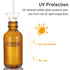 Amber Dropper Bottles 4oz Glass with Dropper for Essential Oils, 2-Pack Tincture Bottles with Funnel, Labels & Pipette