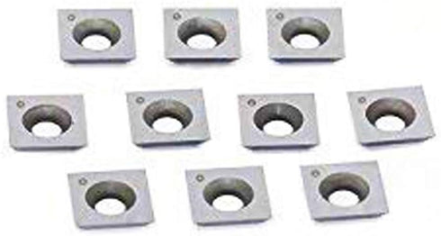 OSCARBIDE 10.5mm Square Carbide Inserts, 10.5x10.5x2.0mm, 35° Cutting Angle, Replacement Cutters for Spiral/Helical