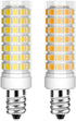 2-Pack E11 LED Bulb 8W JD E11 Light Bulb T4 Mini Candelabra