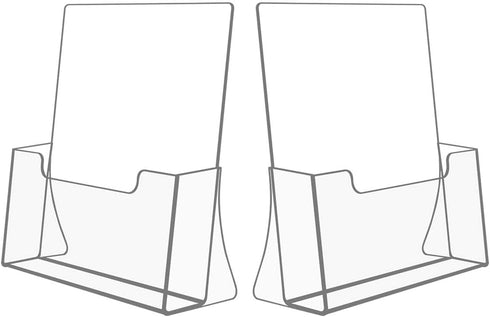 NIUBEE Acrylic Brochure Holder 8.5 x 11 inches 2 Pack, Clear Acrylic