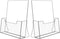 NIUBEE Acrylic Brochure Holder 8.5 x 11 inches 2 Pack, Clear Acrylic