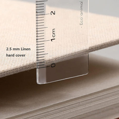 xingtingyu Retro Spiral Sketchbook - Linen Hardcover, 120 Pages, 160GSM Thick Refillable Notebook for Art