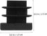 30pcs 15x15mm Black Square Plastic Tubing Plug Caps Thickened Furniture Leg End Caps for Square Tubes Table Foot Glides